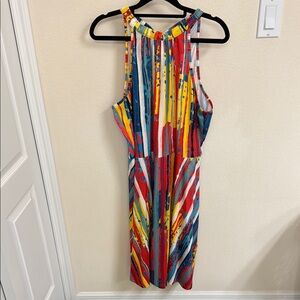 Colorful Halter Sleeveless Dress